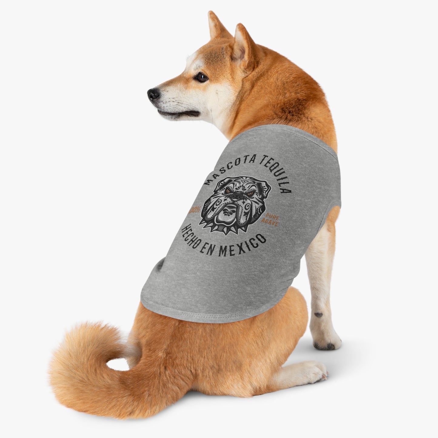 Mascota Tequila Hecho En Mexico Pup Grey Tank