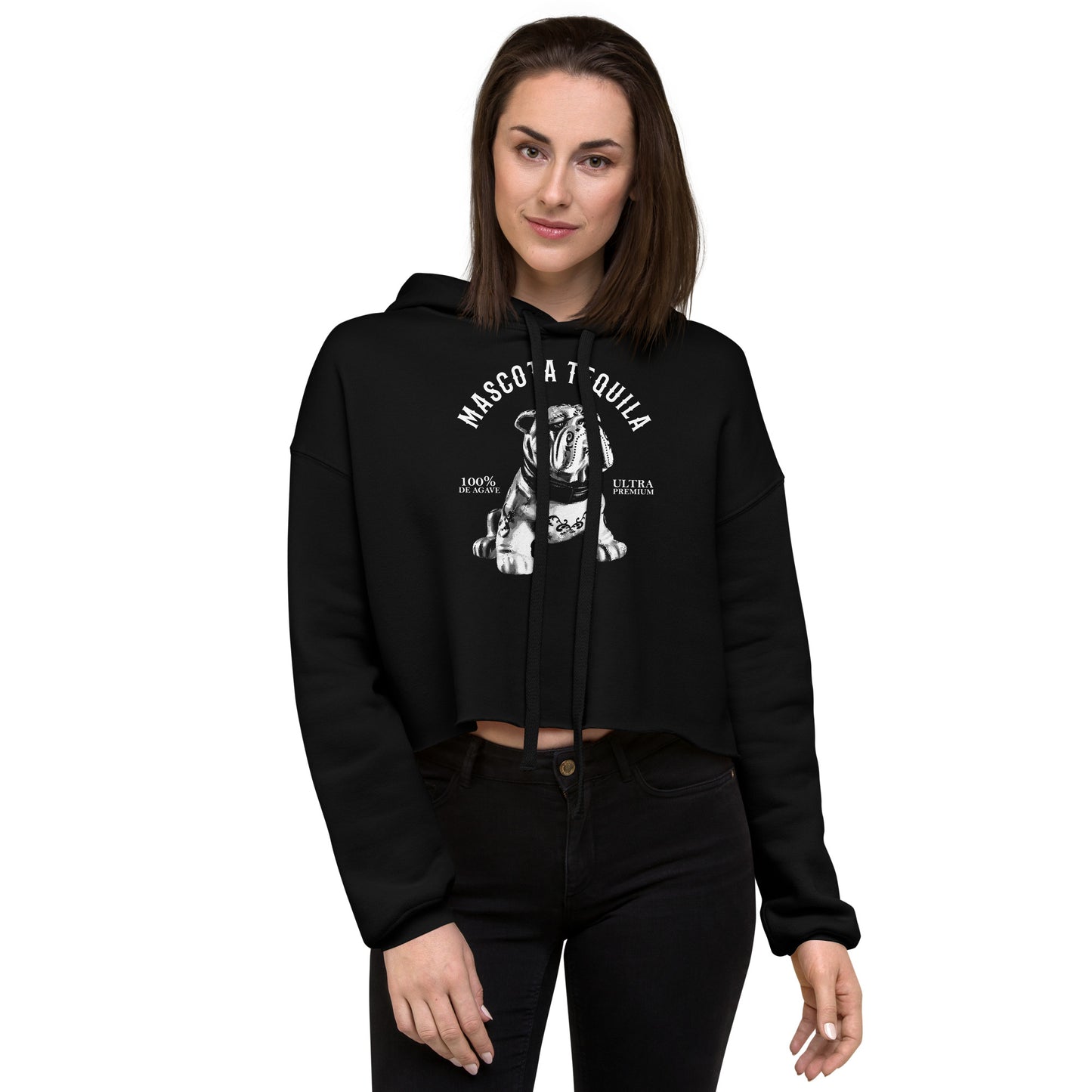 Mascota Tequila Bulldog Crop Hoodie